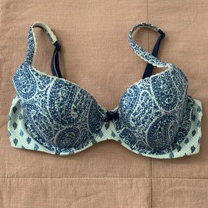 Blue Paisley Body by Victoria Bra, Demi Lined